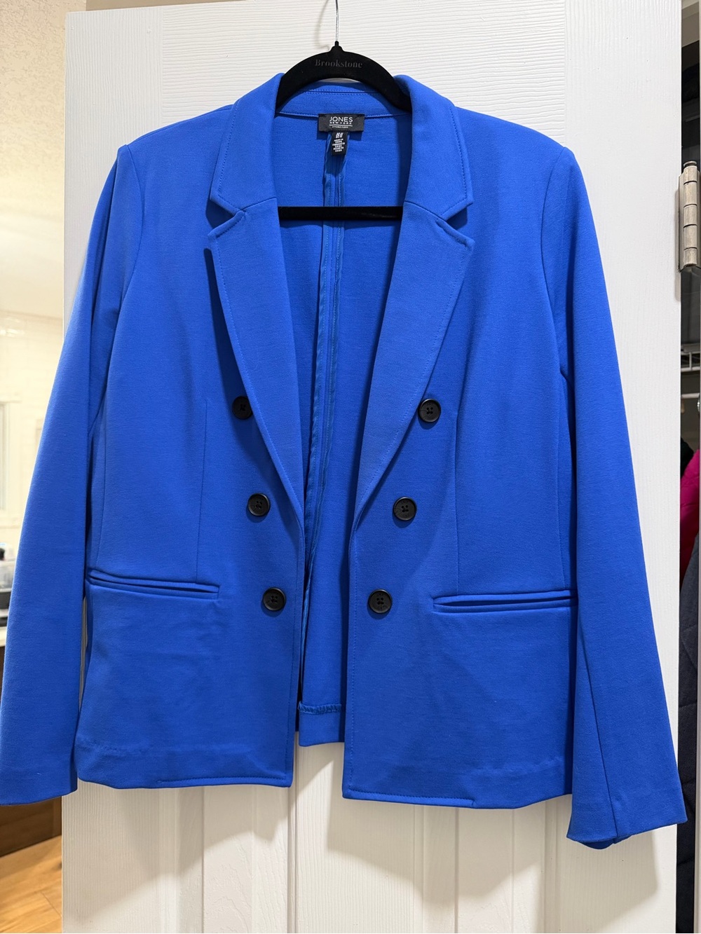 Jones New York Cobalt Blue Double-Breasted Blazer Size M NWOT